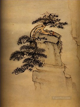 黄山の石塔ビュー 1707 年 繁体字中国語 Oil Paintings